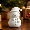Decoratieve Sneeuwpop voor Kerstmis 3D Geprinte Figuur, Klein Tafelblad Beeldje met Boom Hangende Hangers Sjaal/Stropdas, Feestelijk Ornament Bureau,