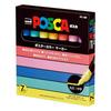 Uni Mitsubishi Pencil Posca Water-Based Pen, Medium Tip, Round Nib, 7 Colors, PC5M7C