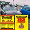 50 Pieces No Parking Zone Cards Bad Parking Cards Warning Safety Stickers Multiple Reason Violation Adult Sock Stuffer