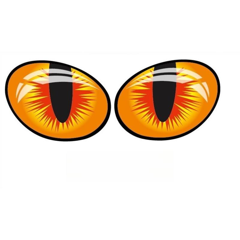 3D Glossy Cat Eye Car Sticker - For Rearview Side Mirror, Eye-catching Animal Eye Decal for Car Decor