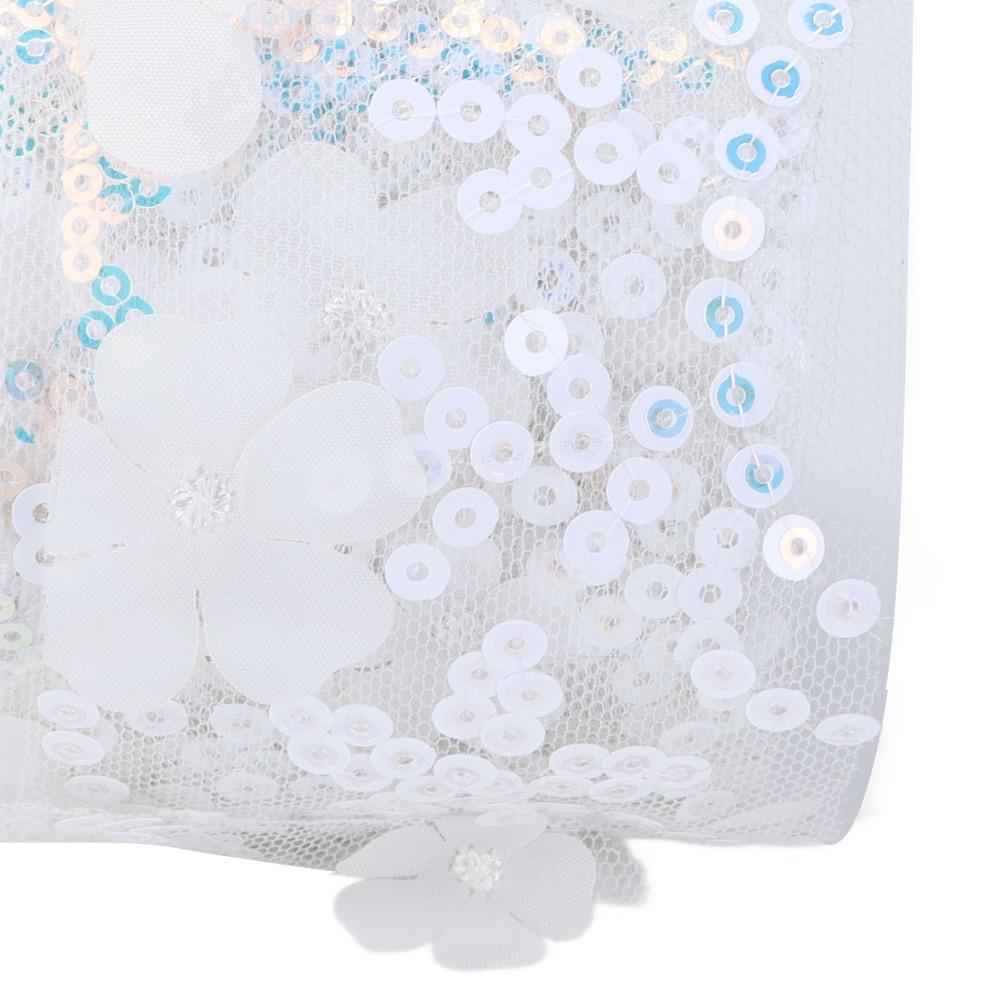 1pcs Polyester Material Sequin Ribbon Webbing 6cm Width Embroidered Sheer Ribbon For DIY Crafts