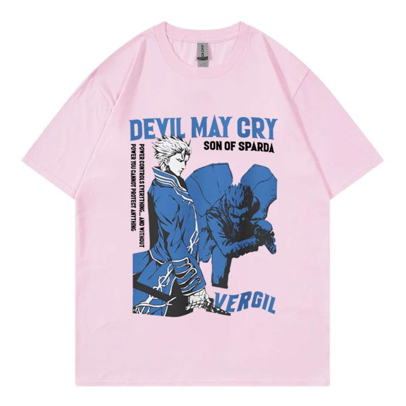 Hot Game Devil May Cry Graphic T Shirts Fashion Vintage Oversized Short Sleeve Tshirt Unisex Casual Cotton Tshirts Streetwear