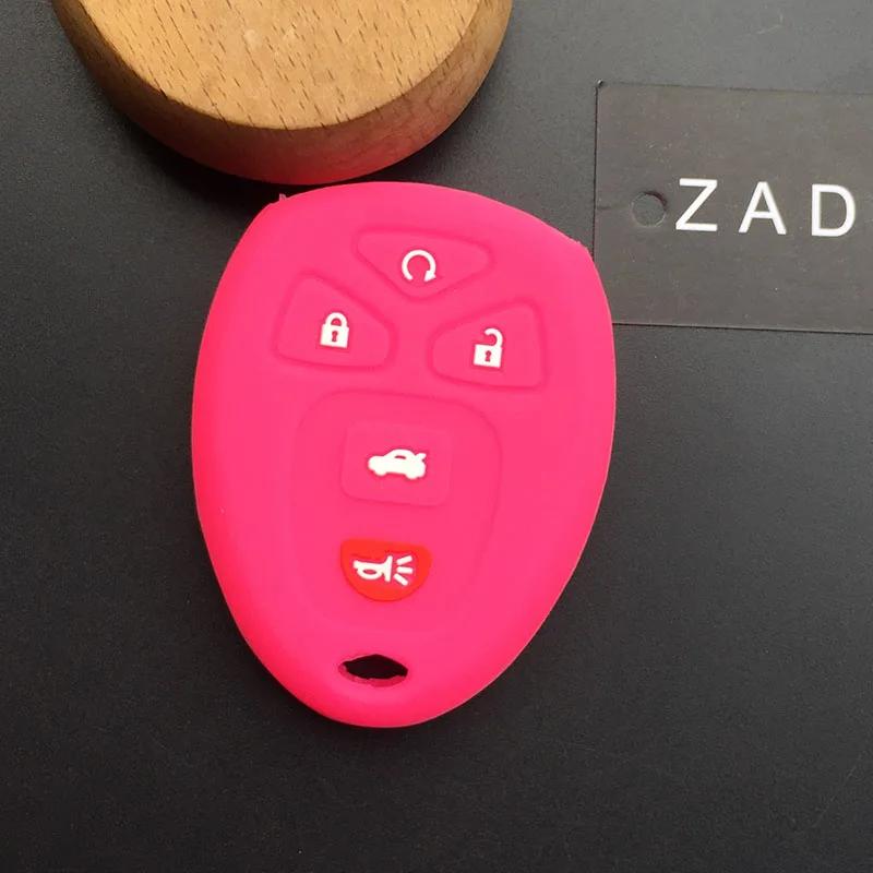 

Силиконовый чехол-накладка для ключа автомобиля ZAD Для GMC для Buick Enclave LaCrosse для Chevrolet Impala Suburban 1500 Pontiac пульт дистанционного управления ярко-розовый