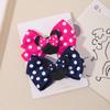 Girls Headwear Mickey Mouse Hair Accessories Set Girls Hairpin Card Pink Polka Dot Bow Cartoon Hairpin 3679