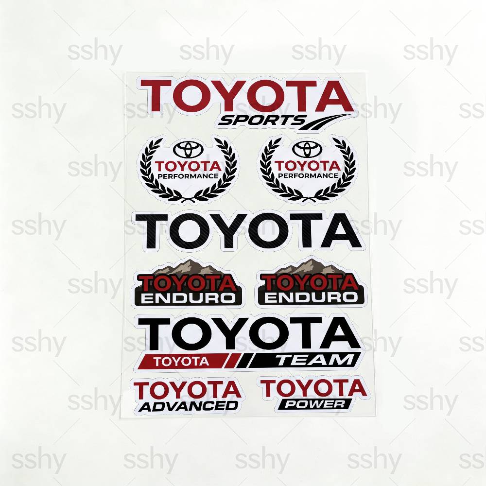 

FOR TOYOTA TRO GR Fashion Universal Scratch Resist Reflective Waterproof Stickers For Auto Motorcycle Helmet Mug Refrigerator 20x30cm