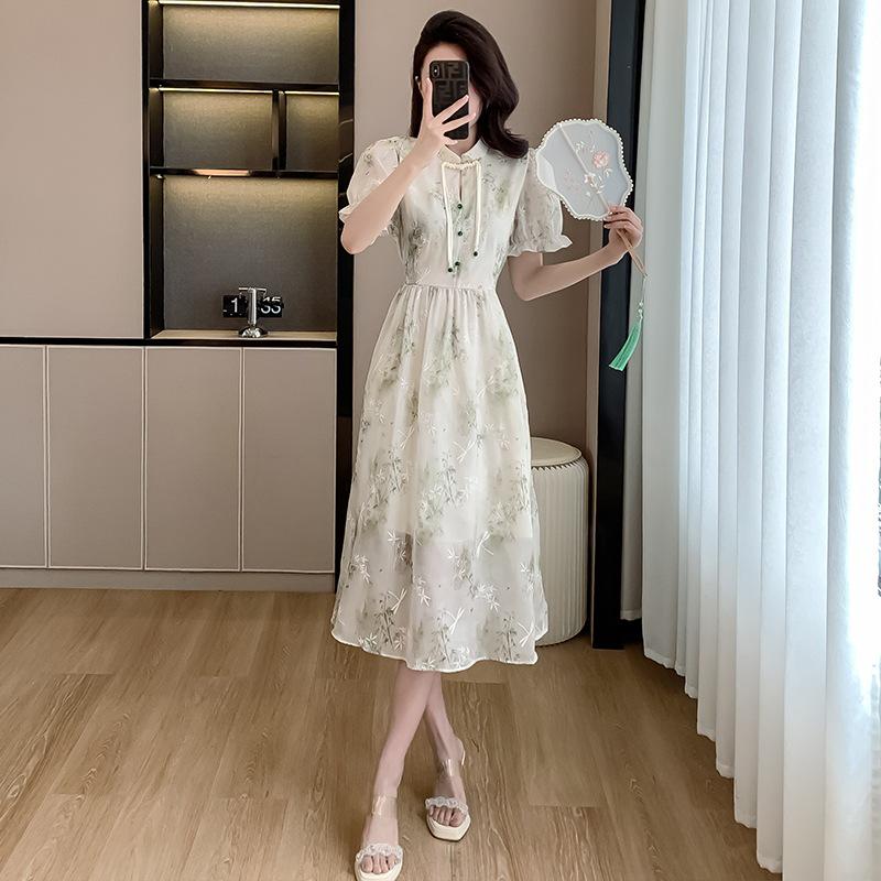 

Элегантное белое летнее платье с вышивкой и кисточками в китайском стиле Extra Large