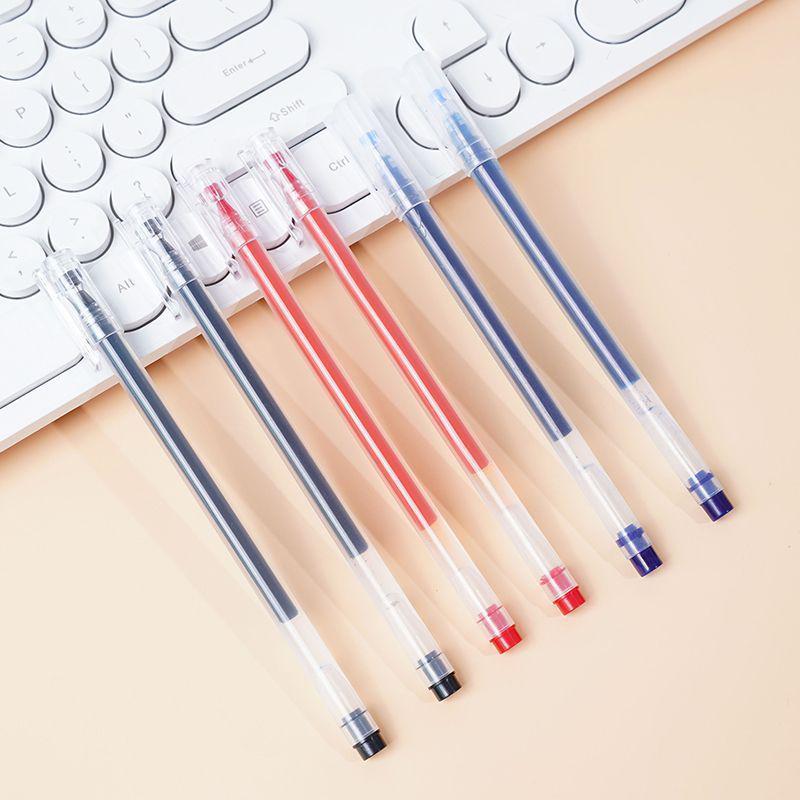 Super Capacity Direct-Fill Exam Pen: Black Needle-Tip Rollerball Water-Based Pen for Students