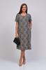 Women's Big Size Dress Patterned Viscose Short Sleeve Plus Size Dress