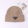 Woolen Hats for Women Triangle Marked Warm Knitted Hats for Couples  Pullover Hats Anti Cold Hats for Men  Autumn and Winter.