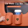 Car Door Water Cup Holder Back Seat Drink Rack Leather Storage Box For Lamborghini Urus Huracan Aventador Premium Accessories