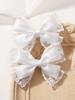 2pcs/Set Lace Hair Bows Clip Cute Girls Hairpins Solid Hair Clips Barrettes Kids Headwear Fashion Hair Accessories