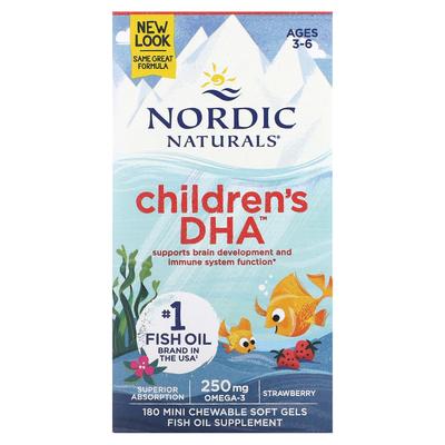 Children'S Dha, Ages 3-6, Strawberry Flavor, 180 Mini Softgels