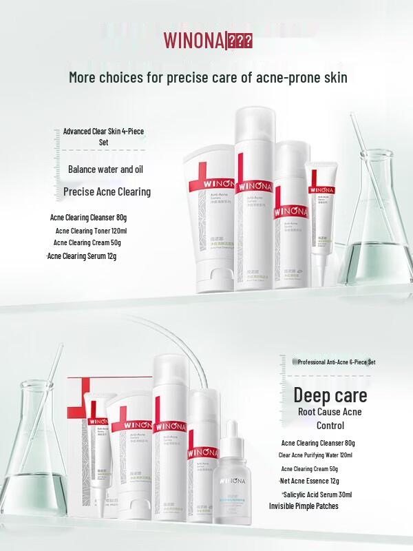 Winona Akneklärendes 3-teiliges Hautpflege-Set