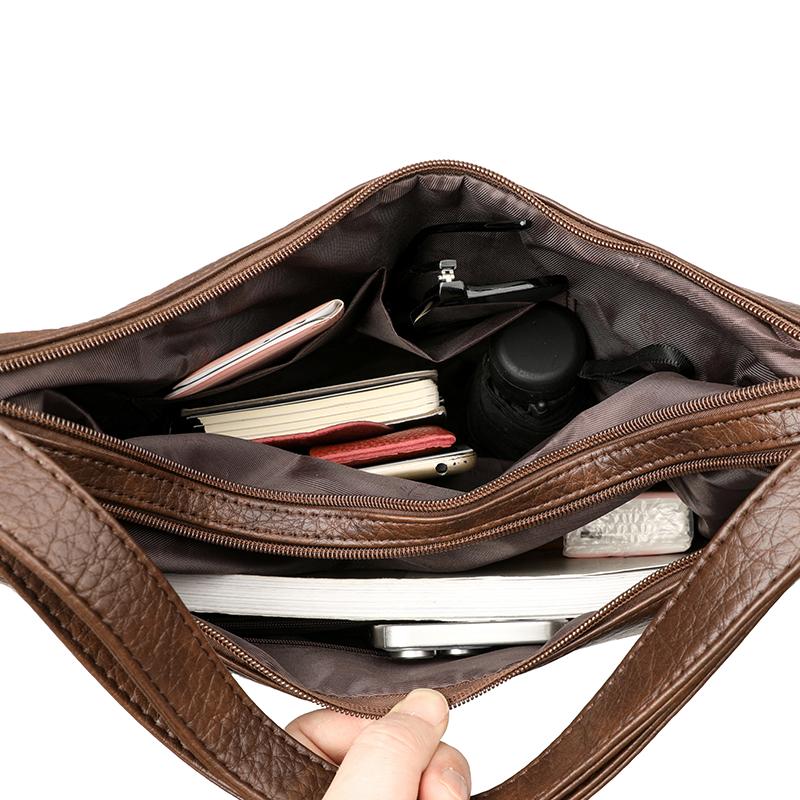 Women's PU Shoulder Bag Middle-aged Mother Bag Crossbody Bag Multifunctional Backpack