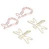 100PCS Paper Clips Cute Shape Metal Gold Colorfast Portable Lightweight Slip Resistant Bright for Office School
