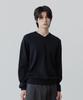 UNION BLUE Accord V-Neck Knit [Dark Navy]