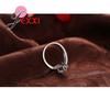 Charm Unique Design Fashion Women Rings White Cubic Zircon 925 Sterling Silver Color Color Engagement Party Rings Jewelry Gift