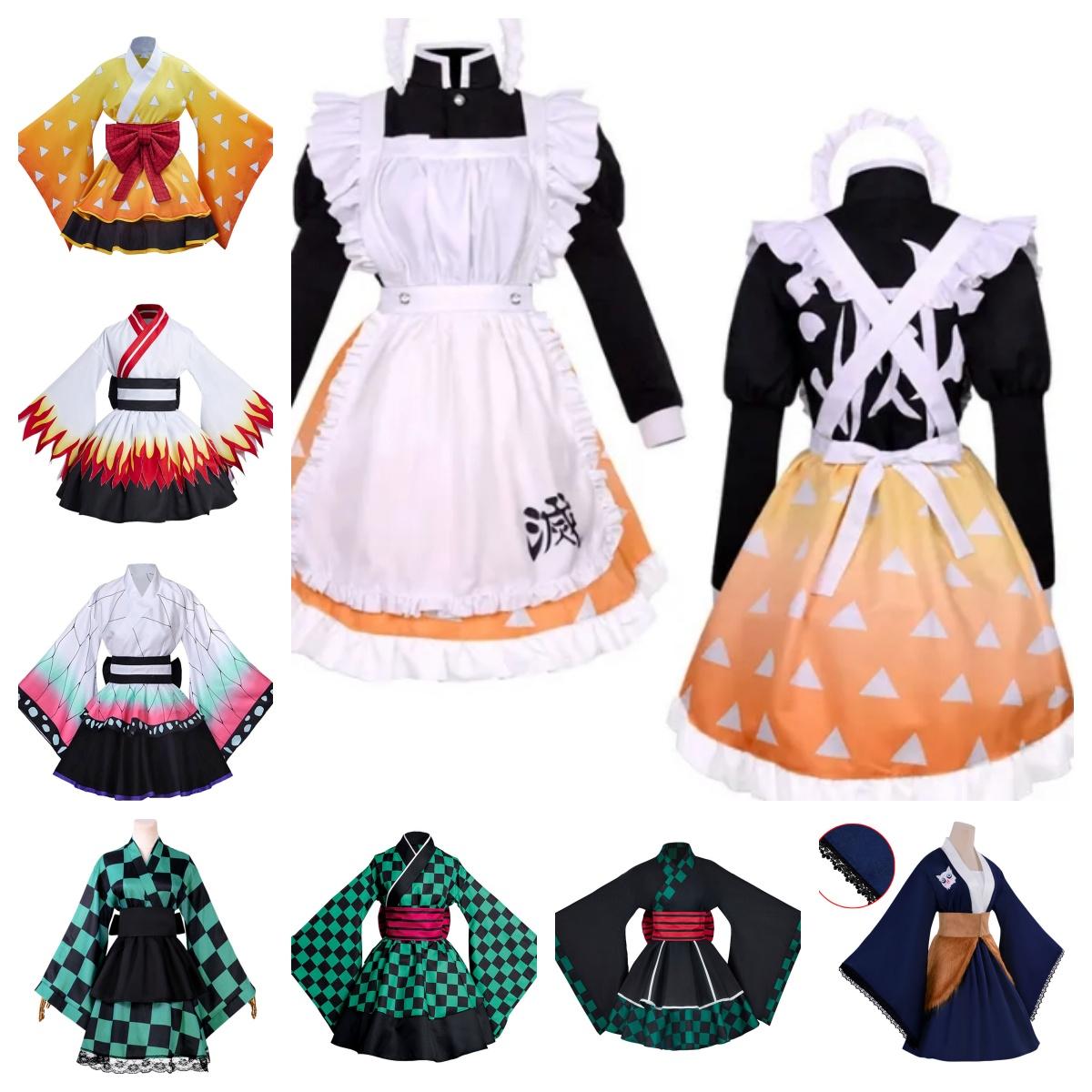 

Ghost Killing Team Cos Clothing Zaomen Charcoal Zhilang Mi Douzi Fire Pillar Maid Skirt косплей-кимоно в наличии L как