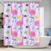 Pink Flamingo Shower Curtain Waterproof Fabric Bathroom Decor Pattern Accessory Home Textile Modern Style Pink Bath Towel 180X24