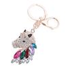 Elegant Crystals Drop Oil Rhinestones Horse Metal Keyhain For Fashion Accessory Secure Closure Portable Designs