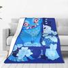 KPop Demon Hunters Movie Blanket Derpy Tiger Design Warm Soft Flannel For Girls Boys Travel Home Decor