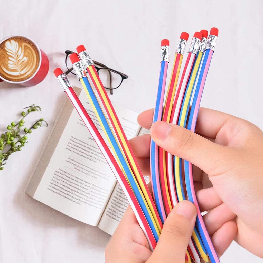 40 Pieces Flexible Soft Pencil,Soft Pencils with Eraser,Magic Bend Pencils for Kids Students Gift,School Supplies