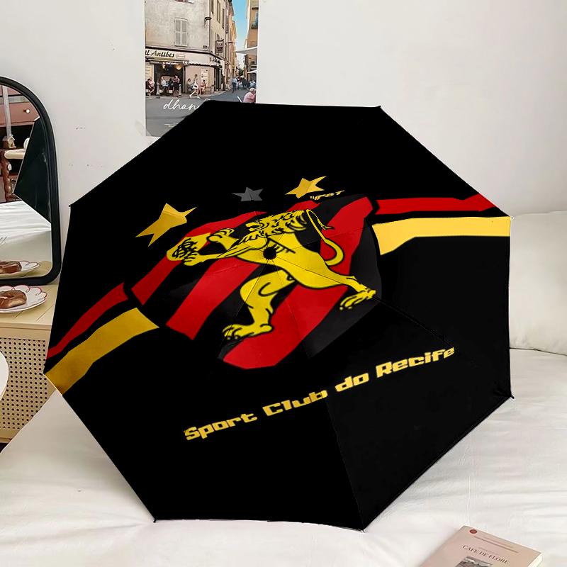 Football Club Emblem Lion Umbrella 8-Frame for Travel, Camping, Casual Lightweight Portable Umbrella, Essential for Every Family Holidays Gift