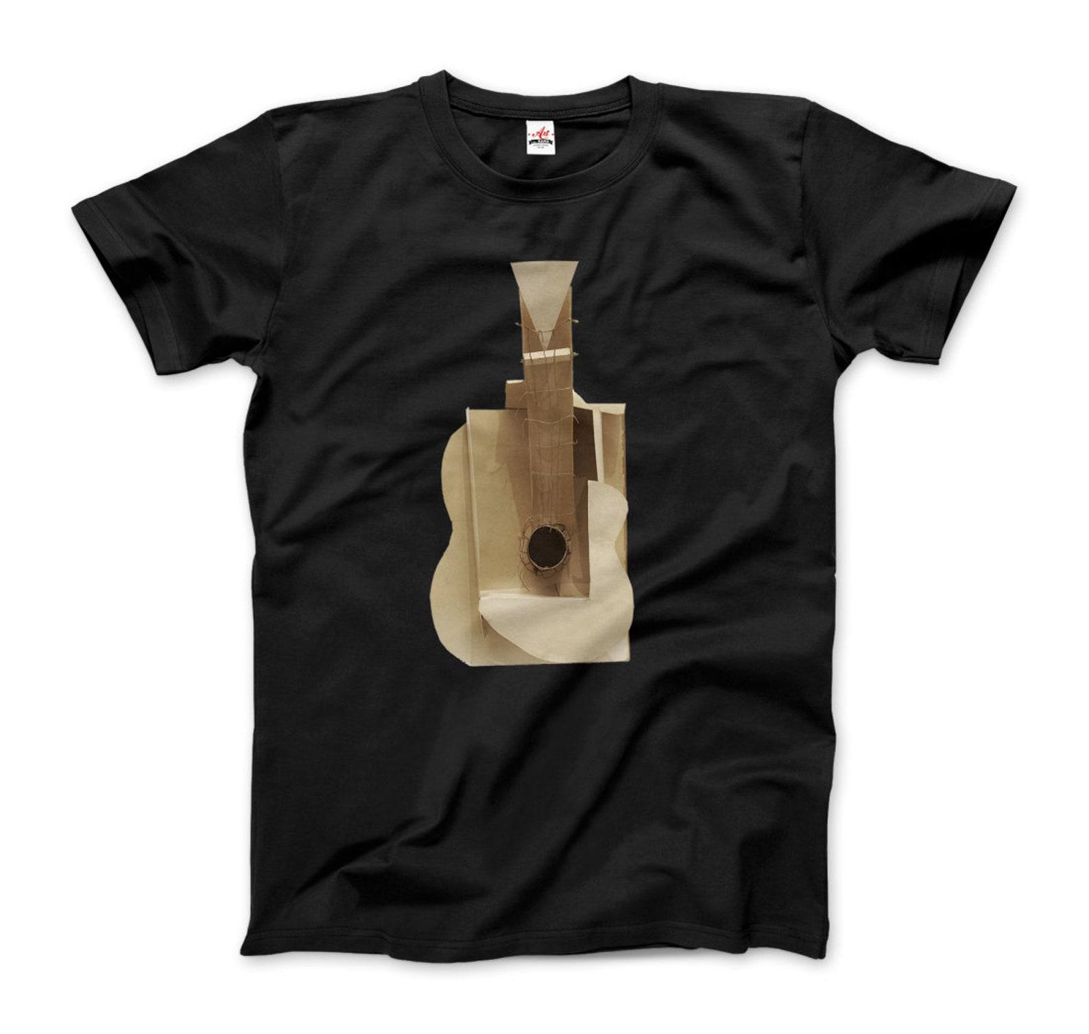 Cubist Guitar Sculpture 1912 Artwork T-Shirt 2XL