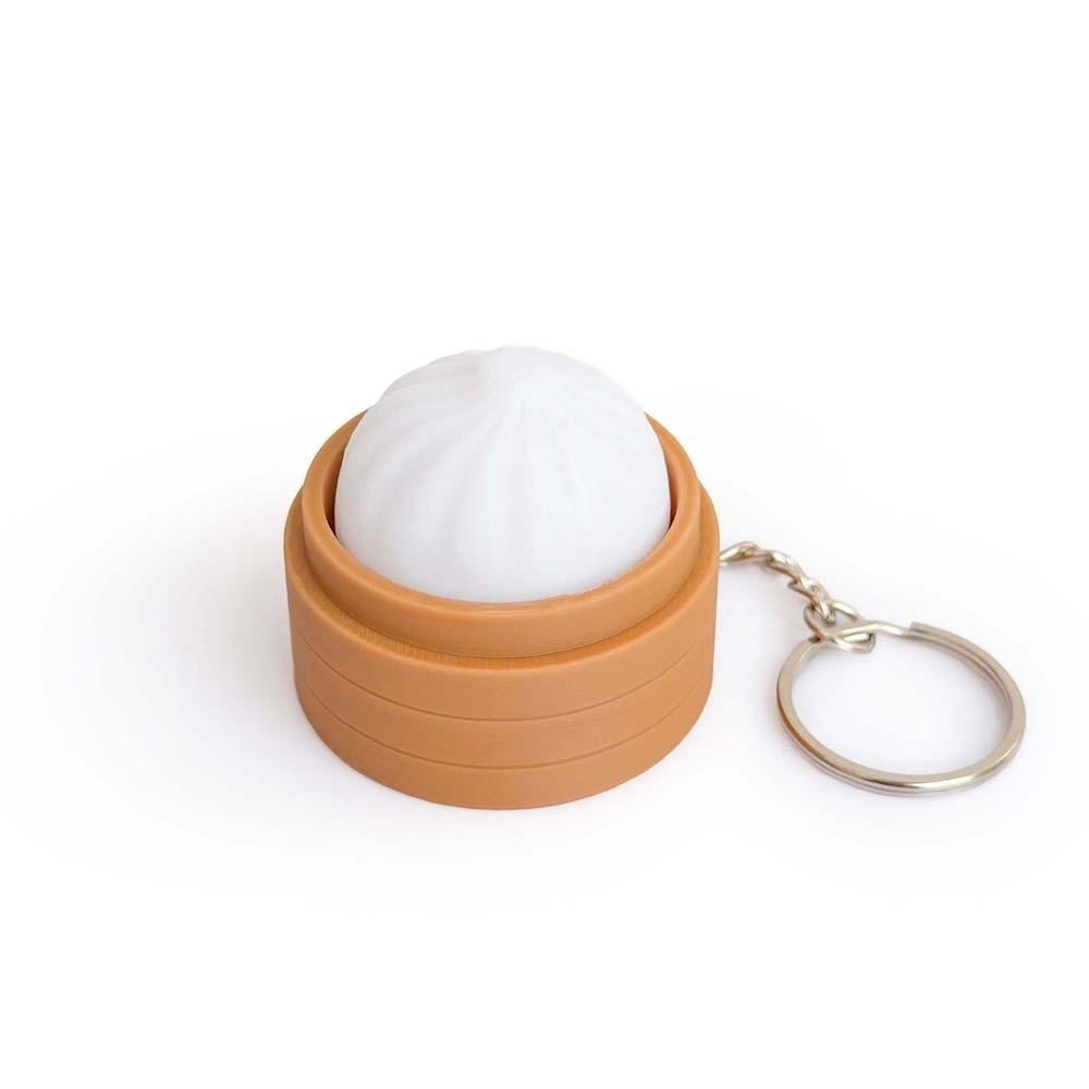 3D Printed Foods Clicker Key Chain Cat Paw Pendant Cartoon Tortoise Sensory Clicker Simulation Cake Love Heart
