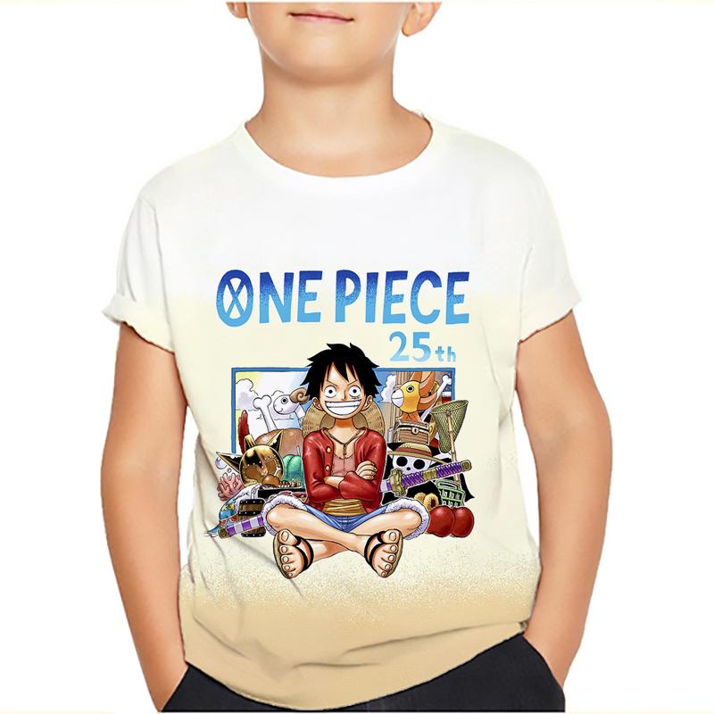 

One Piece Luffy футболка Four Emperors короткий рукав Zoro Sanji Chopper Ace Law футболка детская одежда модные костюмы для детей топ 120 aero синий