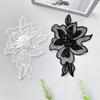Solid Color Mesh Embroidery Sequined Flower Cloth Sticker Heavy Industry Applique Clothing Decorative Lace Accessories