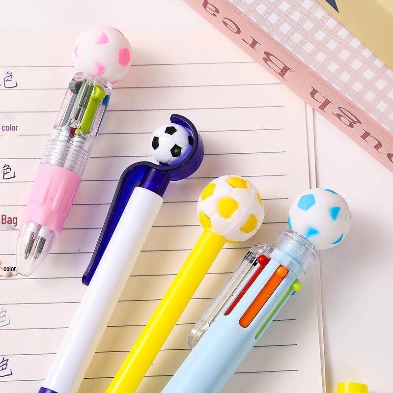 Cartoon Football Ballpoint Pen - Multi-color Press-type for Students and Journaling