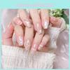 Handmade Wearable Floral Petal Nail Wraps In Ice Clear Style