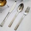 European style steak knife, fork, spoon set 304 stainless steel hotel home high quality  dinnerware set 4-piece set
