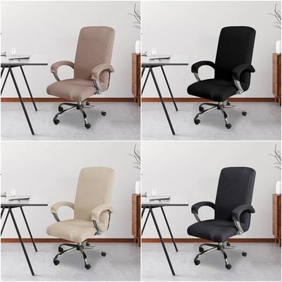 Repellent Office Chair Cover Non-Slip Solid Color Seat Slipcover Elastic Dustproof Computer Chair Case For Gaming Room 1Pc Water