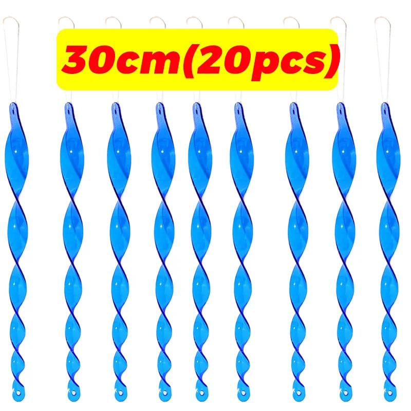 Reflective Bird Repellent Wind Spiral Rotating Rods Hanging Ornaments Balcony Garden Decor Pigeons Birds Scare Repeller Sticks