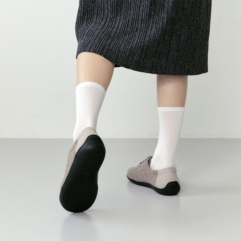 Ksns Flexiworkers Wool Light Beige - Barefoot Shoes [Women'S]