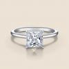 S925 Silver 2 Carat Princess Cut Halo Engagement Ring for Women - Luxurious and Dazzling Jewelry