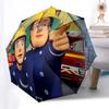 Fireman Fire trucks Themed Travel Umbrella-8 Ribs Automatic Opening and Closing, Portable Folding Design, Compact and Stylish Umbrella Suita
