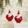 2Pcs Donut Xmas Tree Hanging Exquisite Christmas Santa Claus Pendant  New Year