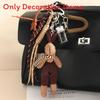 Miu Plush Dog Keychain With Bowknot Hanging Decor For Bag Accessories
