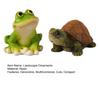 yangyizhi Mini Resin Frog And Turtle Statues, Micro Landscape Animal Ornaments, Small Figurines for Succulents Pots Moss Tanks Tabletop Gardening