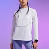 Anta Running Series Solid Color Zip Hooded UV Protection Sports Jacket Women Jackets Pure-White 162435601-4