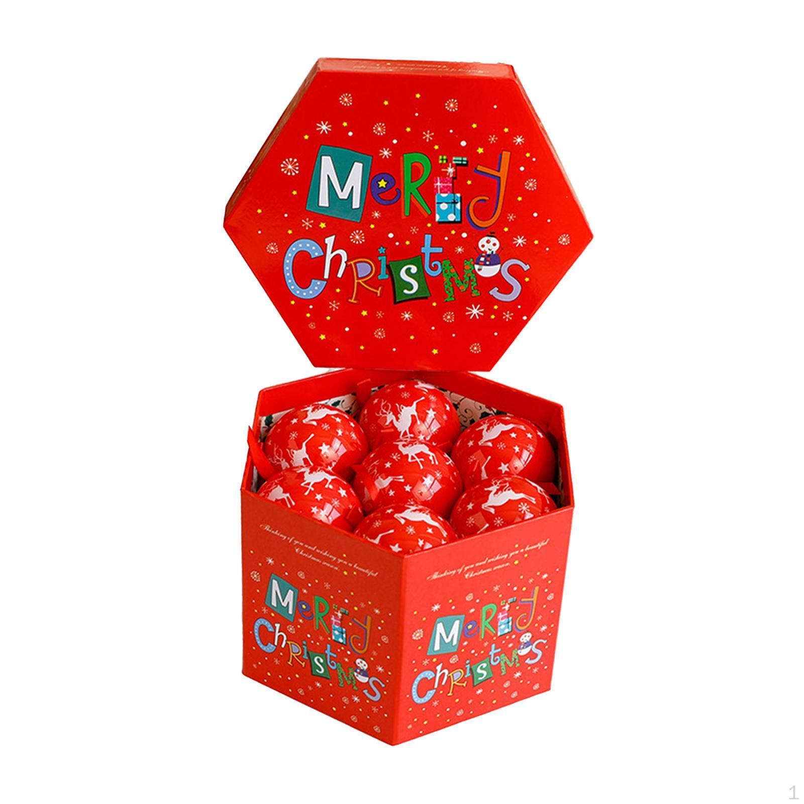 

14 шт. шаров для украшения праздничной елки Red white elk