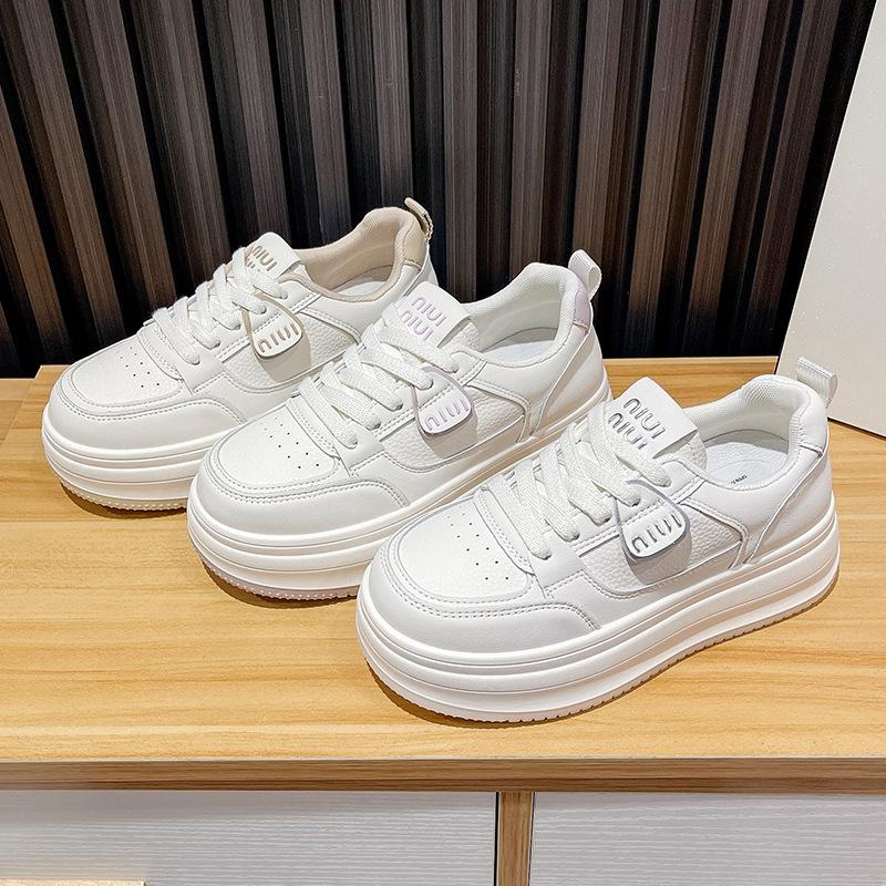Platform white shoes women's small men's new autumn versatile breathable casual women's shoes heightening board shoes