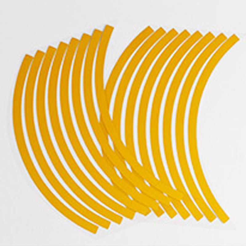 

Наклейки на колеса мотоцикла, полосы, светоотражающая лента на обод, наклейки, полосы, аксессуары для украшения мотоцикла и автомобиля, универсальные 17-18 дюймов жёлтый