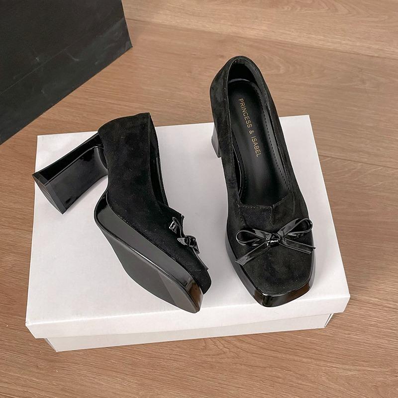 Chaussures Mary Jane Plateforme Style Urbain pour Femmes Mocassins Peu Profonds Élégantes Escarpins à Talon Épais pour Dames Chaussures Dames Printemps 2026