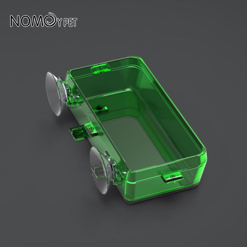 Reptil Transparent Mater Anti-escape Food Bowl Worm Live Container med sterke sugekopper Pet
