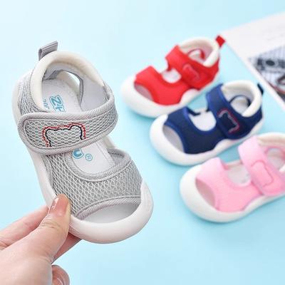 Baby Learning-to-walk Shoes, Boys' and Girls', Anti-kick Breathable Wear-resistant Toddler Sandals, 1–3 Years Old , Fumeier Soft Sole Anti-slip