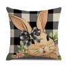 New Easter Cartoon Rabbit Easter Egg Pillowcase Spring Decorative Letter Pillow Sofa Cushion Cover